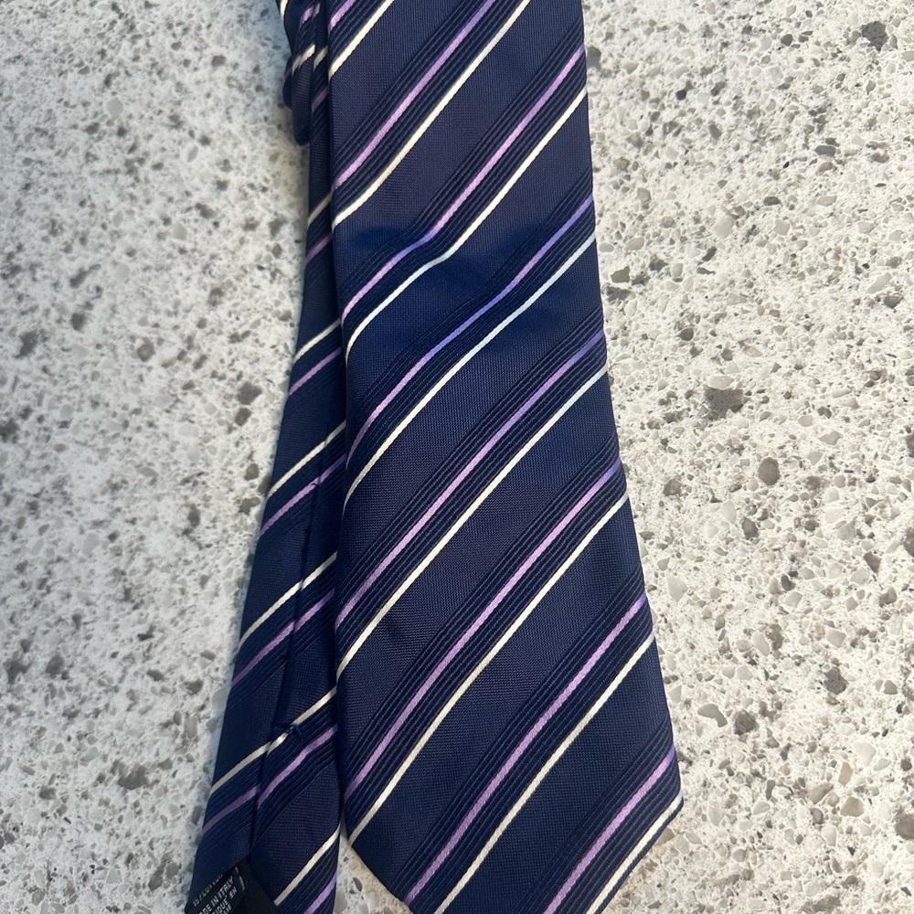 Canali Striped Navy Tie